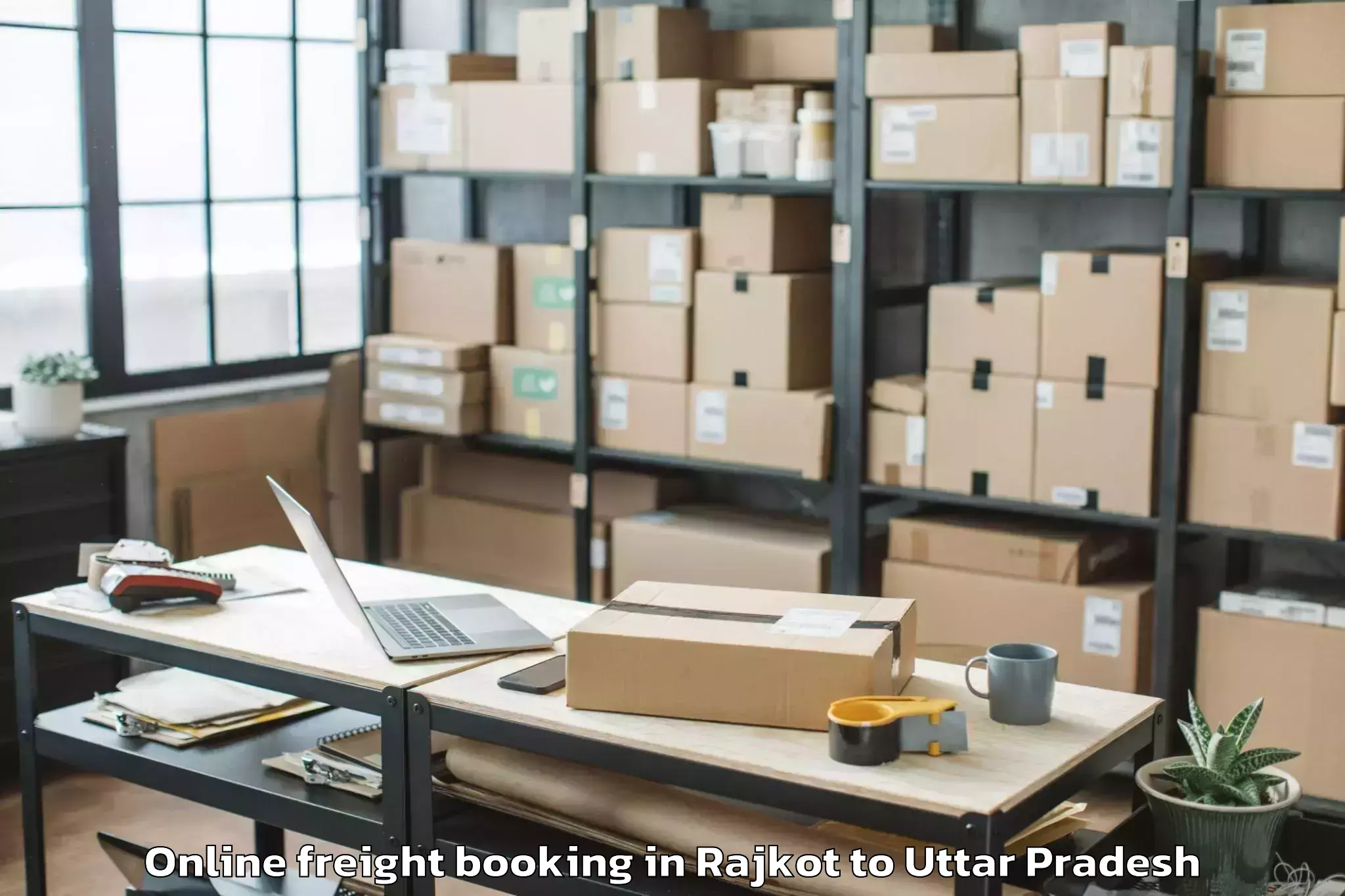 Leading Rajkot to Kaimganj Online Freight Booking Provider